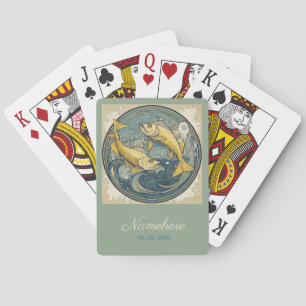 Skapa din egen Art nouveau Pisces Zodiac Casinokort
