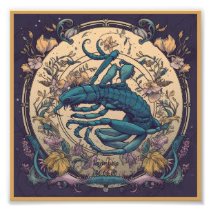 Skapa din egen Art nouveau Scorpio Zodiac Fototryck