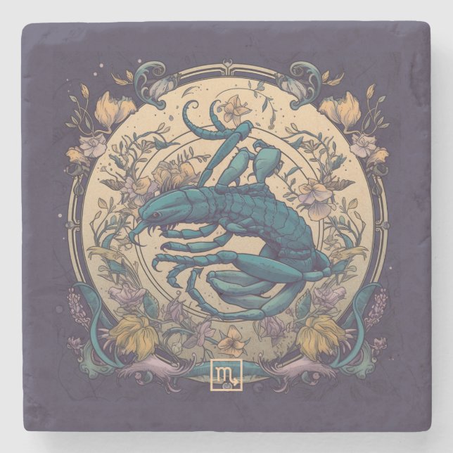 Skapa din egen Art Nouveau Skorpion Stenunderlägg (Framsidan)