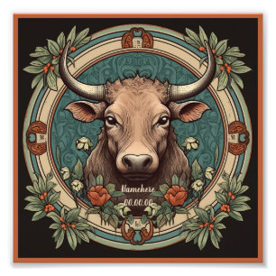 Skapa din egen Art nouveau Taurus Zodiac Fototryck