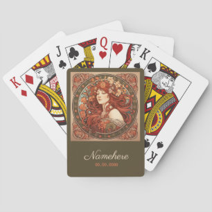 Skapa din egen Art nouveau Våg Zodiac Casinokort