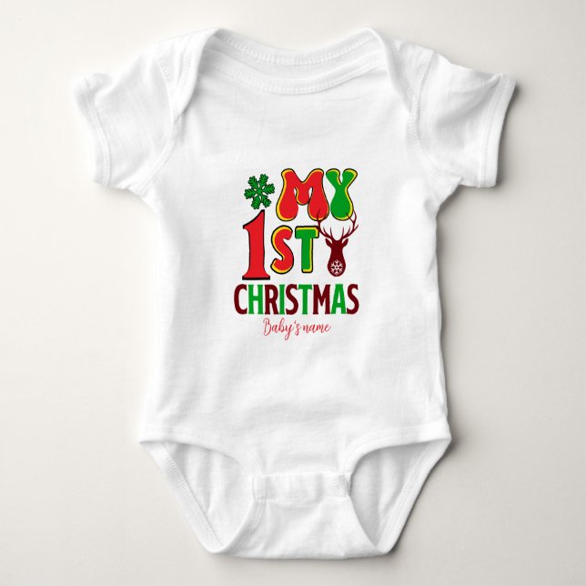 Skapa din egen Baby första jul T Shirt (Framsida)