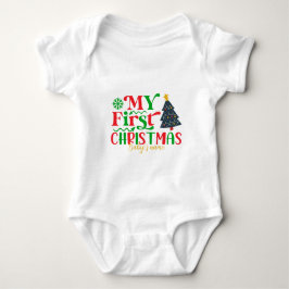 Skapa din egen Baby första jul T Shirt