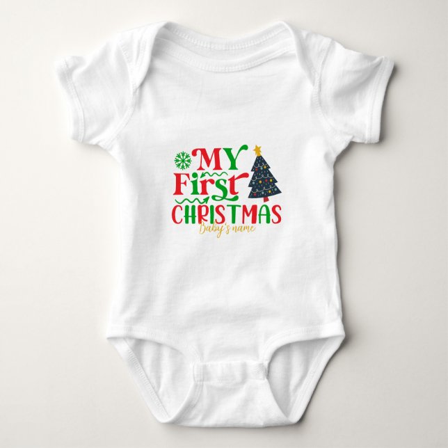 Skapa din egen Baby första jul T Shirt (Framsida)