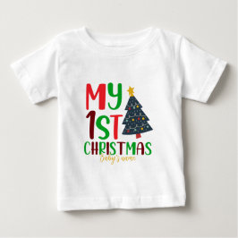 Skapa din egen Baby första jul T Shirt