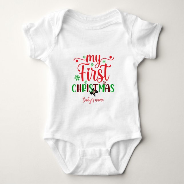 Skapa din egen Baby första jul T Shirt (Framsida)