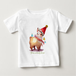 Skapa din egen Baby Llama Santa T Shirt
