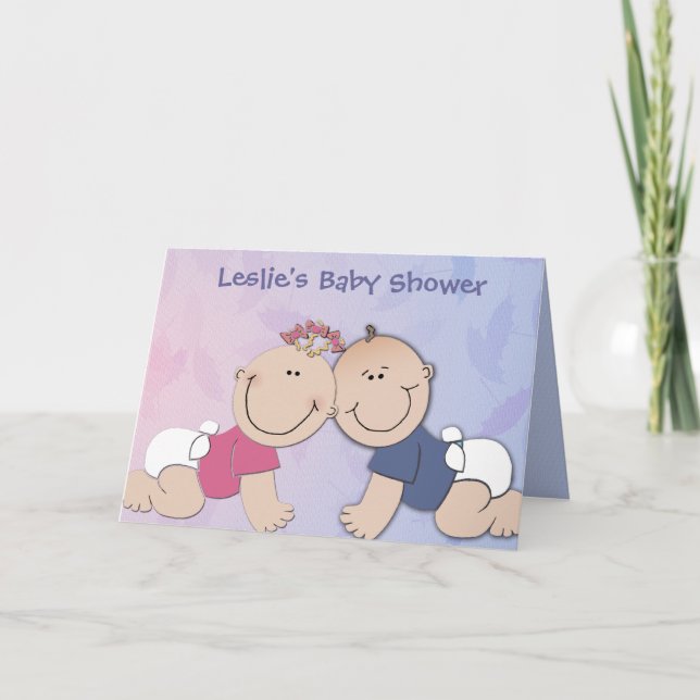 Skapa din egen babyduschdesign inbjudan (Framsida)