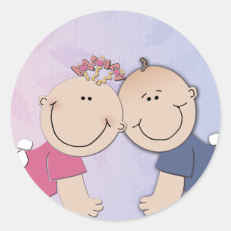 Skapa din egen babyduschdesign runt klistermärke