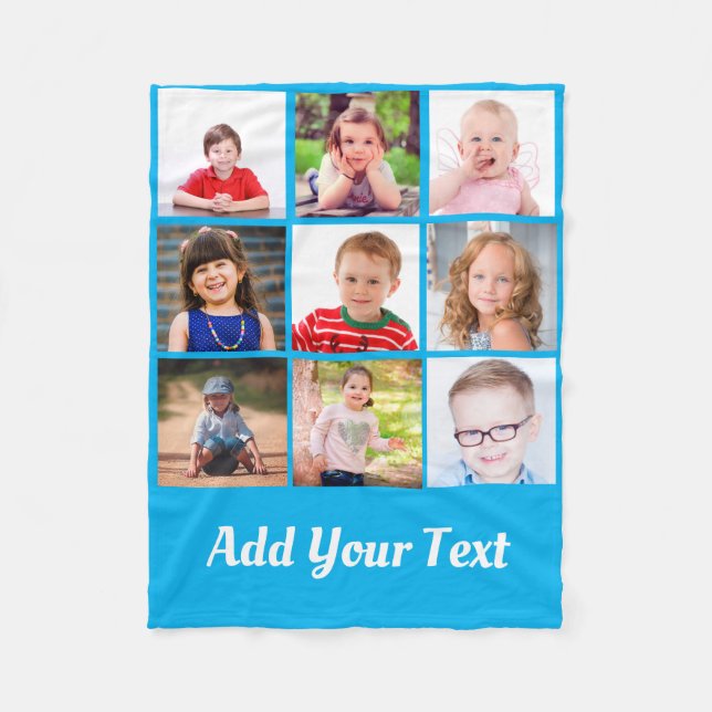 Skapa din egen barnfamiljs fotosamling fleecefilt (Framsidan)