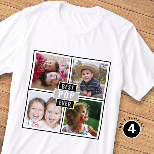 Skapa din egen bästa Pop någonsin 4 Foto Collage T Shirt