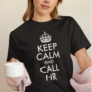 Skapa din egen Behålla-Lugn och ring HR T Shirt