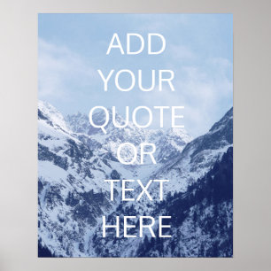 Skapa din egen bergsinspirationsoffert poster