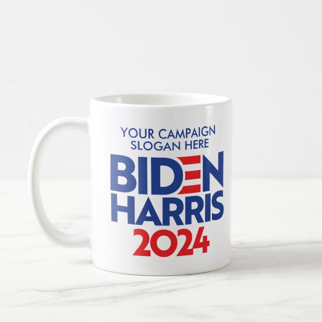 Skapa din egen biden Harris 2024 Kampanj Slogan Kaffemugg (Vänster)
