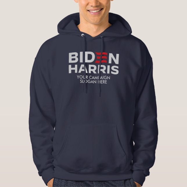 Skapa din egen Biden Harris Kampanj Slogan Hoodie (Framsida)