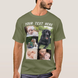Skapa din egen bild Collage Foto Familj T Shirt