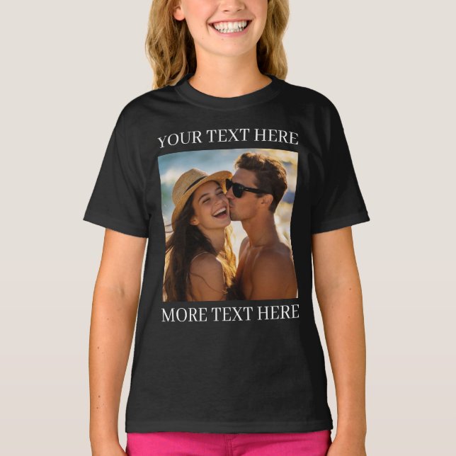 Skapa din egen bild och text t shirt (Framsida)