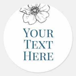 skapa din egen bildetikett blå pojke runt klistermärke