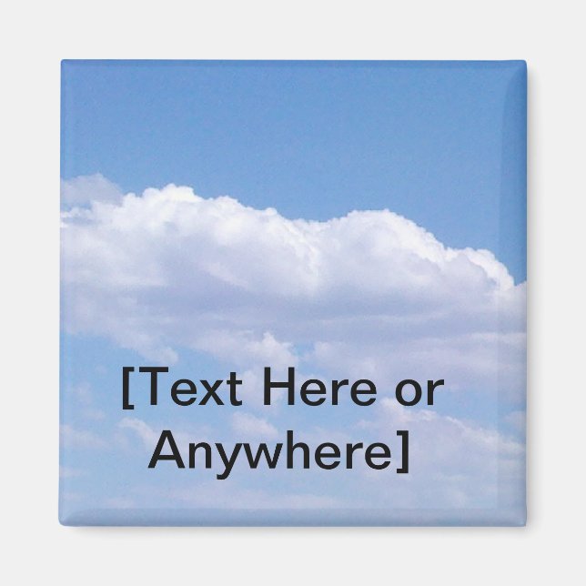 Skapa din egen Blå himmel Magnet (Framsidan)