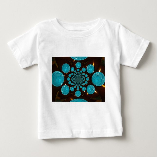 Skapa din egen blå Kaleidoscope-design T-shirt (Framsida)
