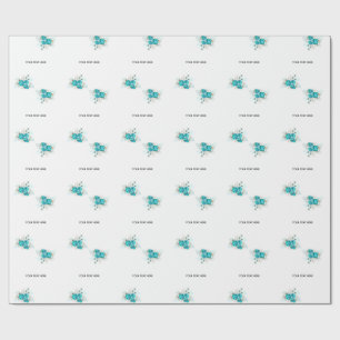Skapa Din Egen Blå Ros Elegant Presentpapper