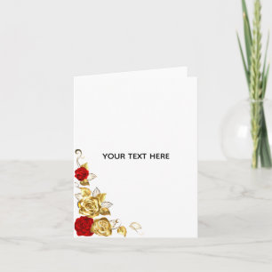 Skapa Din Egen Blå Ros Elegant Tack Kort