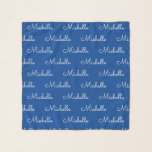 Skapa din egen blå vita Namn-Personlig Sjal<br><div class="desc">Skapa Personligen Scarf. Lägg enkelt till en namn i mallen och gör en elegant ärr för dig själv eller en födelsedagspresent eller julklapp för familj eller vänner. Välj storlek på Alternativ-menyn.</div>