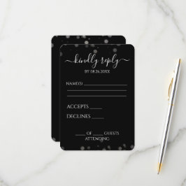 Skapa din egen Black Bokeh Gräns OSA Kort