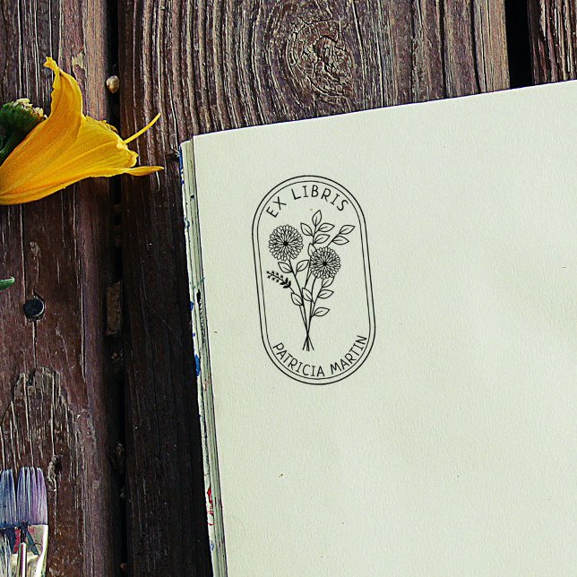Skapa din egen Blomma Ex Libris Stämpel (Skapare uppladdad)