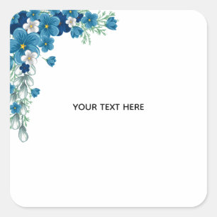Skapa Din Egen Blomma Fyrkantigt Klistermärke