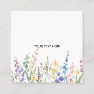 Skapa Din Egen Blommig Fyrkantigt Visitkort