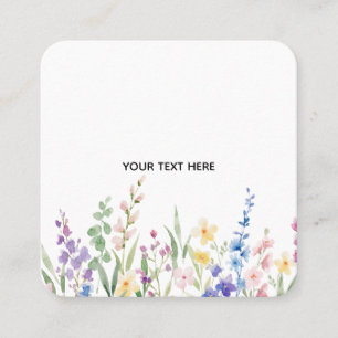 Skapa Din Egen Blommig Fyrkantigt Visitkort