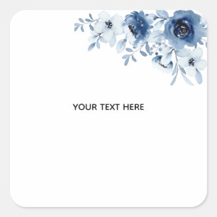 Skapa Din Egen Blommig Konst Fyrkantigt Klistermärke