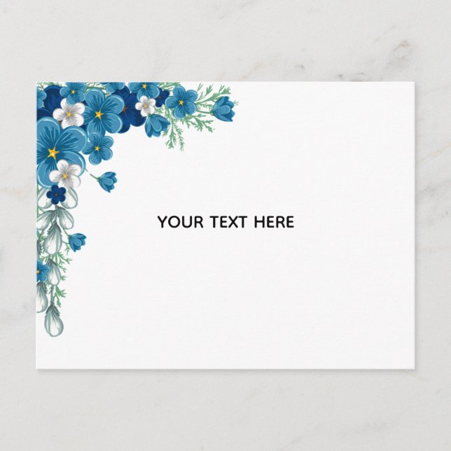 Skapa Din Egen Blommig Konst Helg Vykort (Framsida)