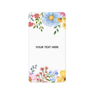 Skapa din egen blommig returadressetikett adressetikett
