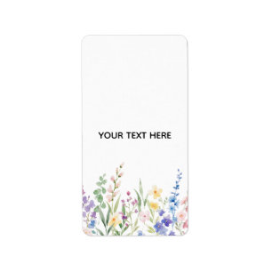 Skapa din egen blommig returadressetikett adressetikett