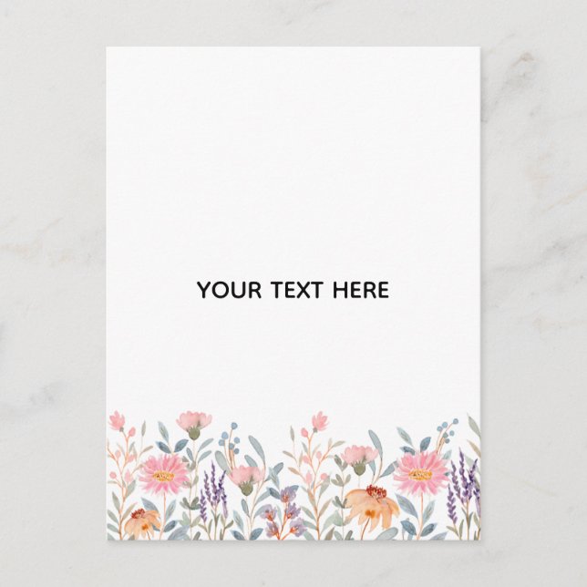 Skapa Din Egen Blommig  Vykort (Framsida)