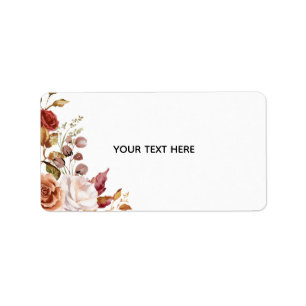 Skapa din egen blommiga returadressetikett adressetikett