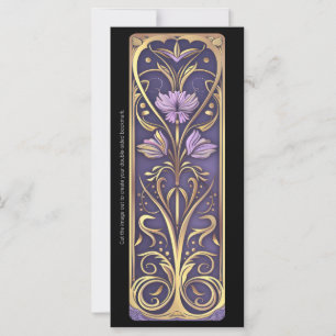 Skapa din egen Blommigt Golden Art Deco-bokmärke