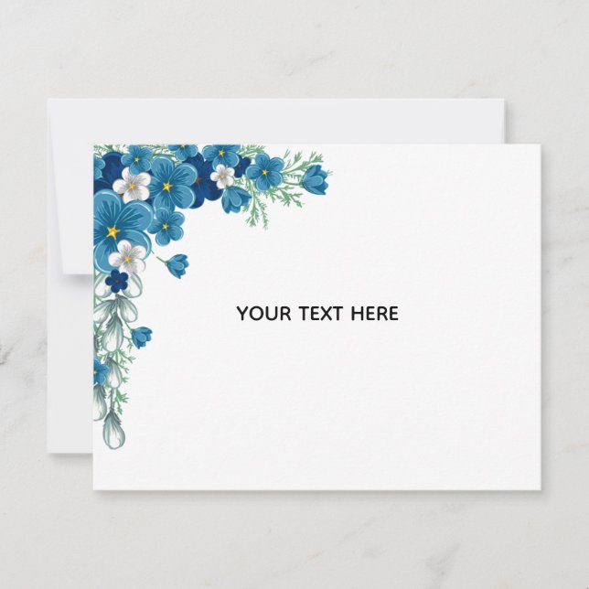 Skapa Din Egen Blomster Anteckningskort (Framsida)