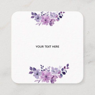 Skapa Din Egen Blomster Fyrkantigt Visitkort