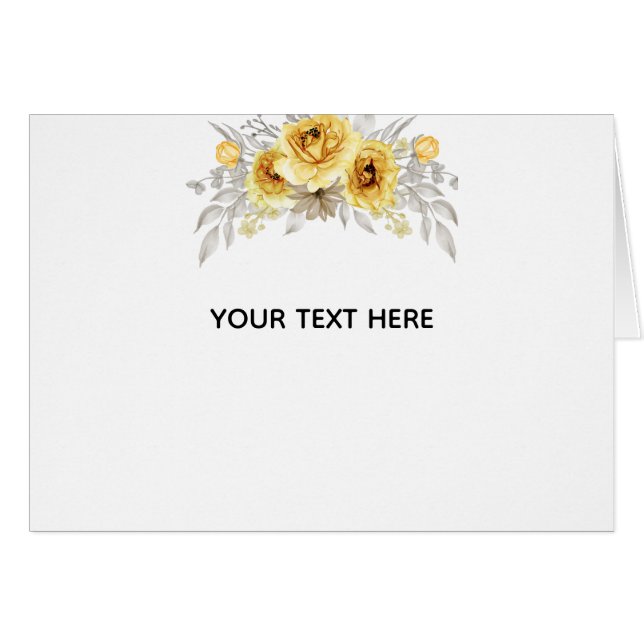 Skapa din egen blomster  hälsningskort (Framsidan Horizontal)