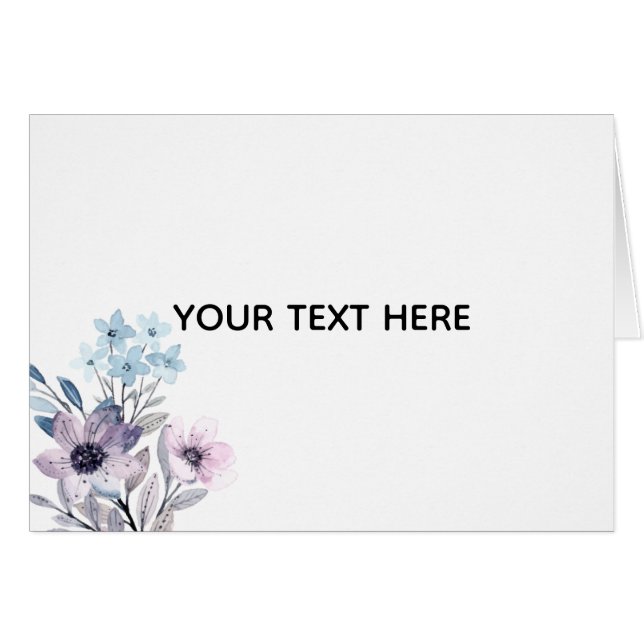 Skapa din egen blomster  hälsningskort (Framsidan Horizontal)