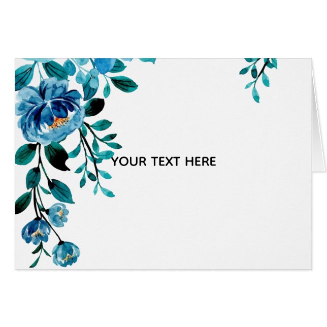 Skapa Din Egen Blomster Hälsningskort (Framsidan Horizontal)