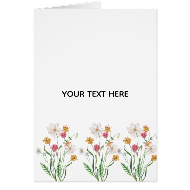 Skapa din egen blomster hälsningskort (Framsidan)