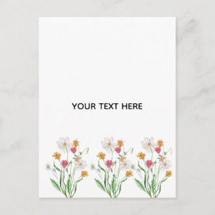 Skapa din egen blomster helg vykort