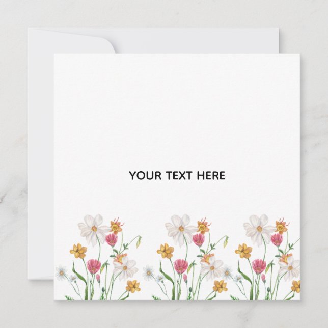 Skapa din egen blomster  inbjudningar (Framsida)