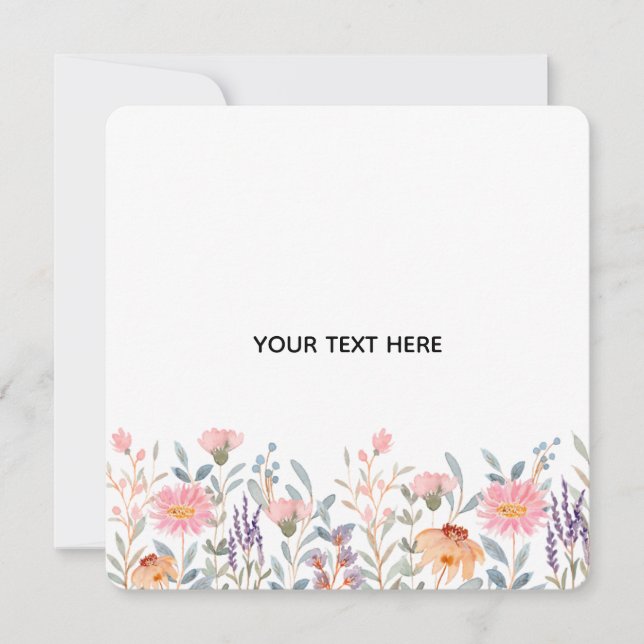 Skapa din egen blomster  inbjudningar (Framsida)