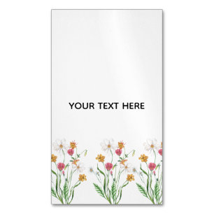 Skapa din egen blomster magnetiska visitkort