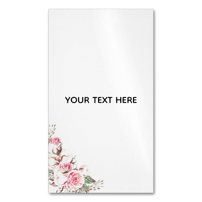 Skapa din egen blomster  magnetiska visitkort (Framsida vertikal)